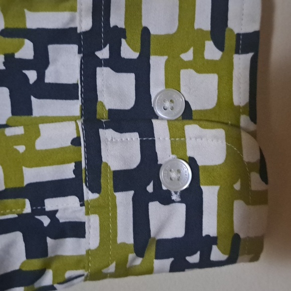 🗽Jones New York Collection Size M  lime green & navy blue ⛓️ chain link design - Picture 5 of 7